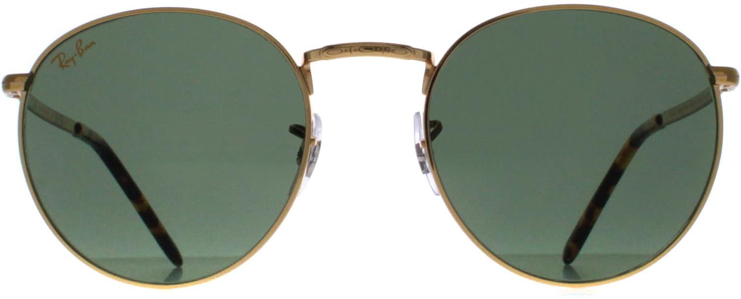 Ray-Ban Rund Unisex Gold Grün RB3637 Neu Rund