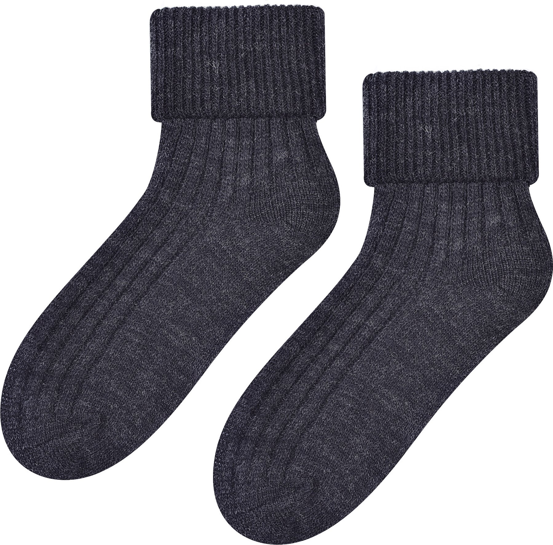 Damen Bettsocken aus Wolle | Steven | Superweiche, gemütliche Lounge-Schlafsocken, Anthrazit