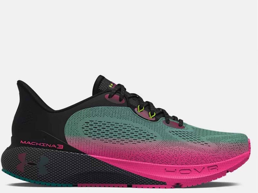 Thumbnail - Under Armour Machina 3 Tageslicht Herren Black/Pink Running Trainer