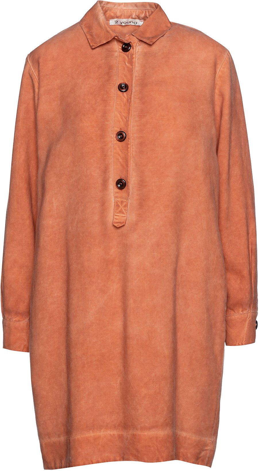 Tencel Orange Hemdkleid