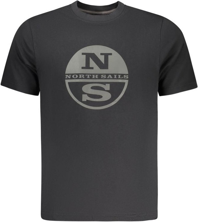 Thumbnail - North Sails Schwarzes Baumwolle Herren T-Shirt