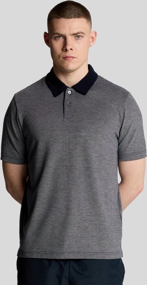 Thumbnail - Lyle & Scott Zweifarbiges Poloshirt – Mitternachtsmarineblau