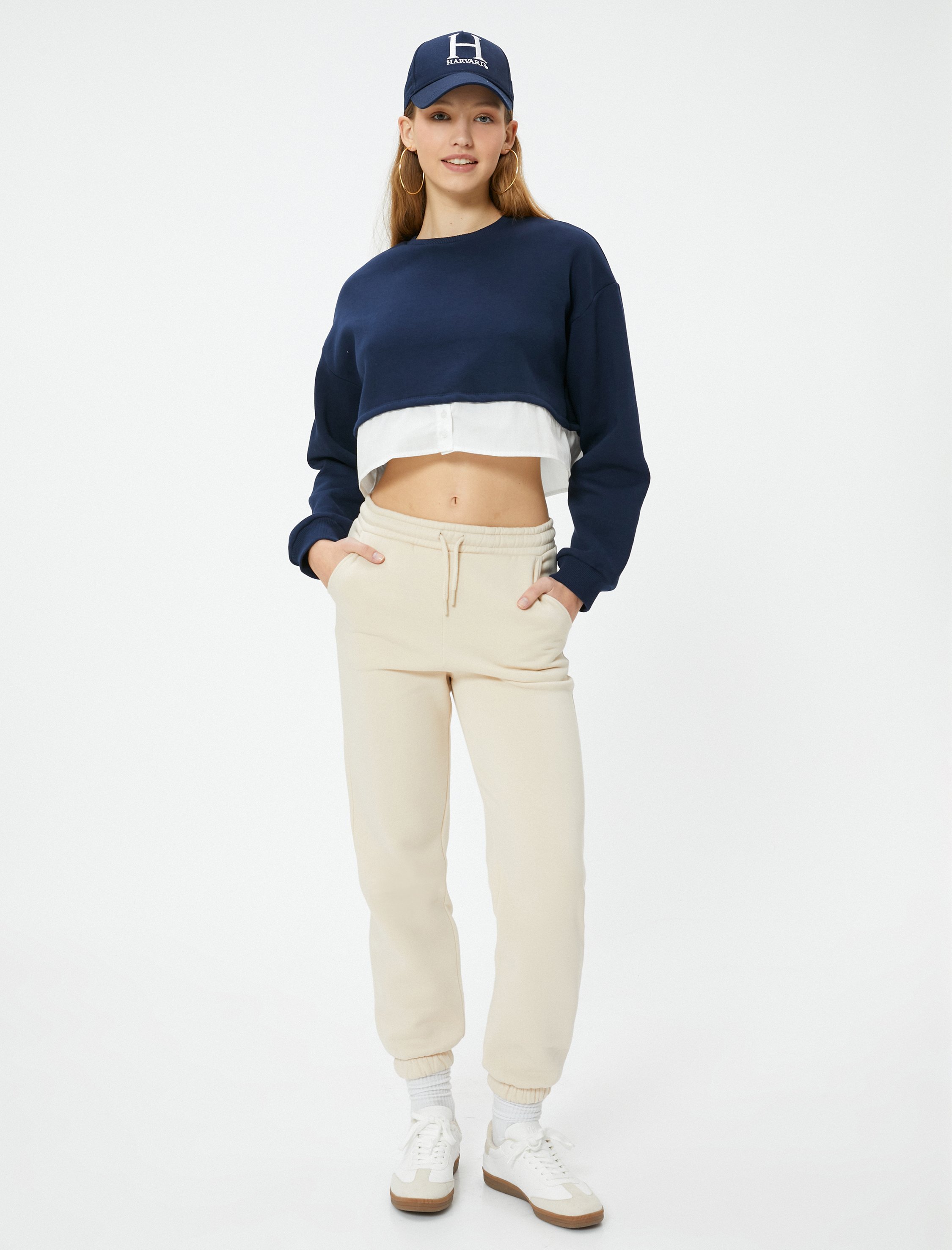 Thumbnail - Koton Sweathose Jogger Kordelzug Taille Sweathose