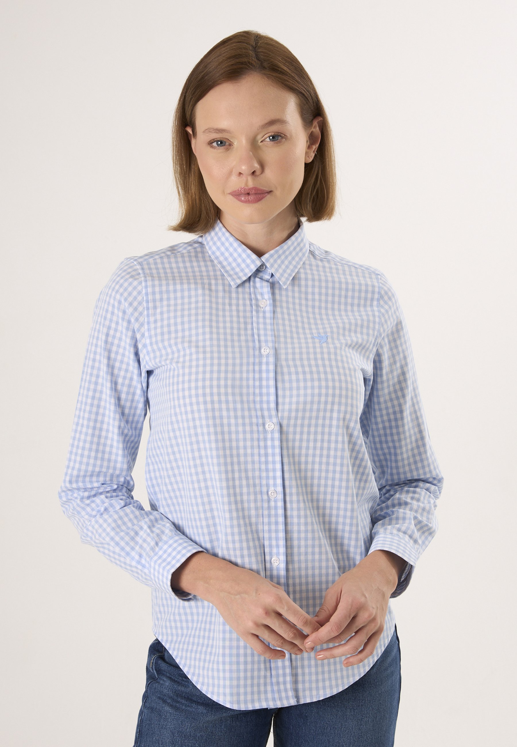 Hemd Kariertes Langarmhemd