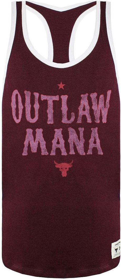 Under Armour X Project Rock Outlaw Mana Mens Burgund Tanpop Top