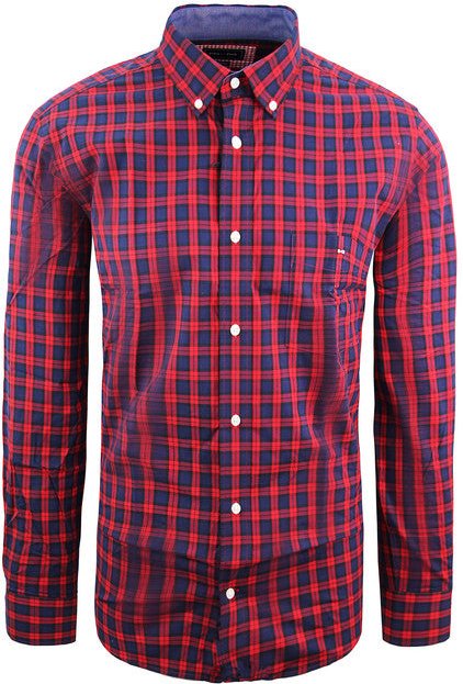 Eden Park Regular Herren-Oxfordhemd in Rot