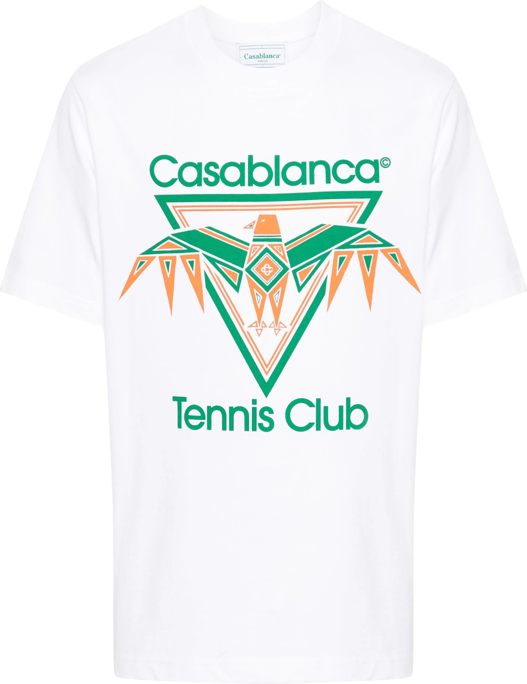 Casablanca Playful Eagle Tennis Club bedrucktes T-Shirt in Weiß