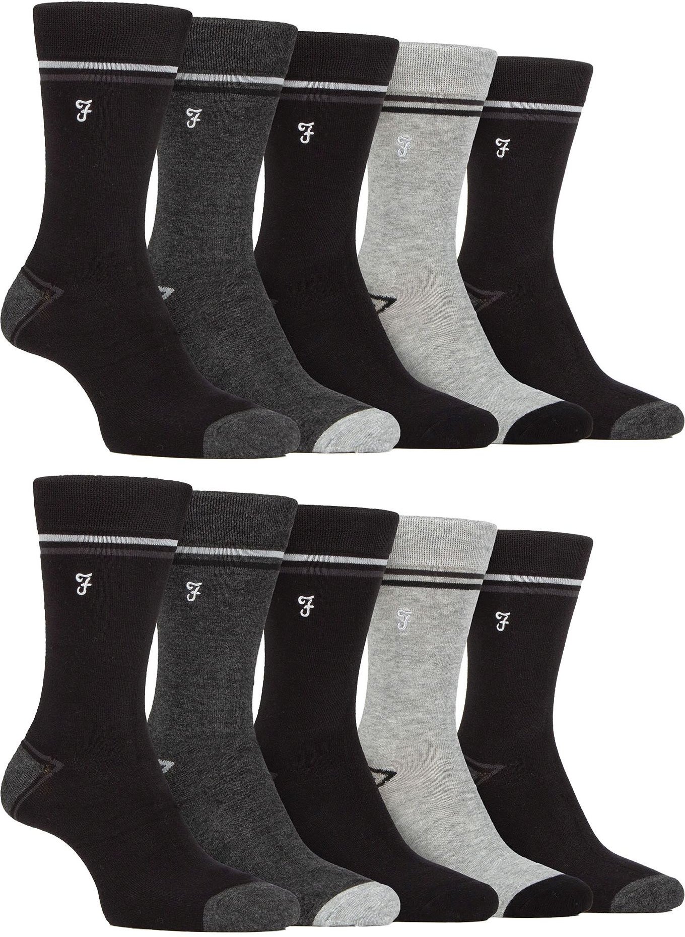 Herren 10er-Pack bunte Bambussocken