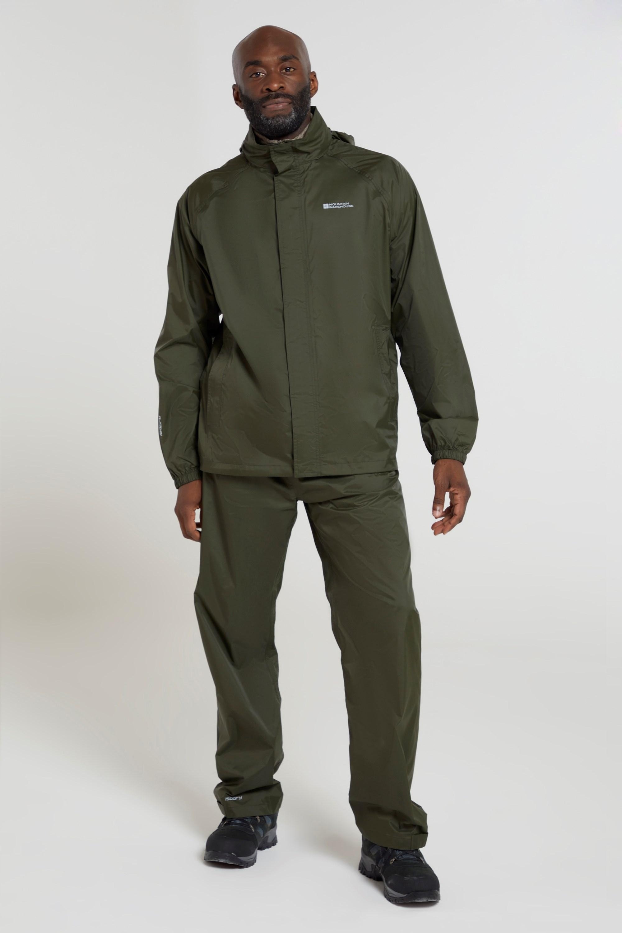Mountain Warehouse Herren Pakka Wasserdicht über Hose (Khaki Grün)
