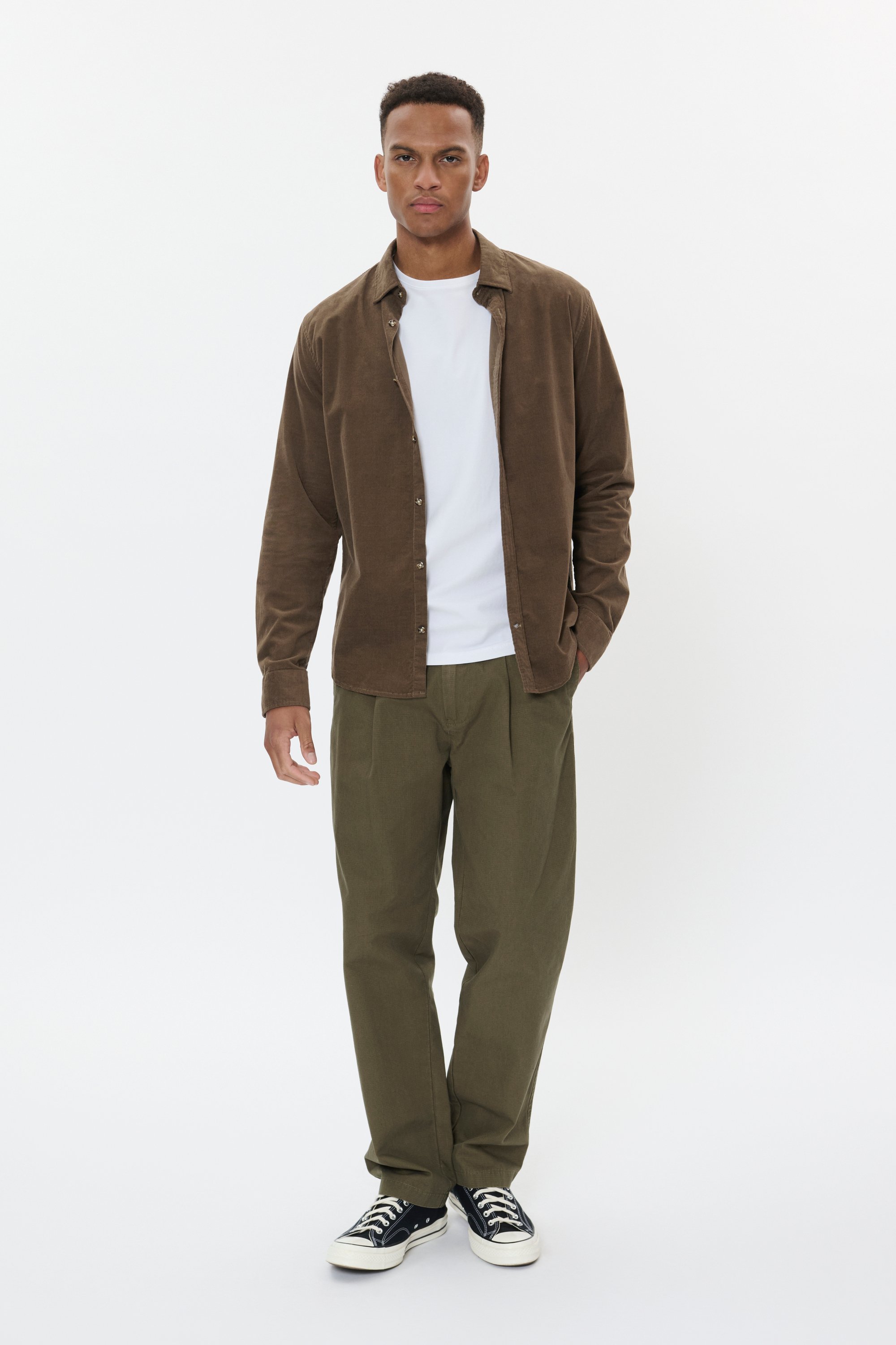 Langarm - Hemd MAtrostol Gerade Passform brown