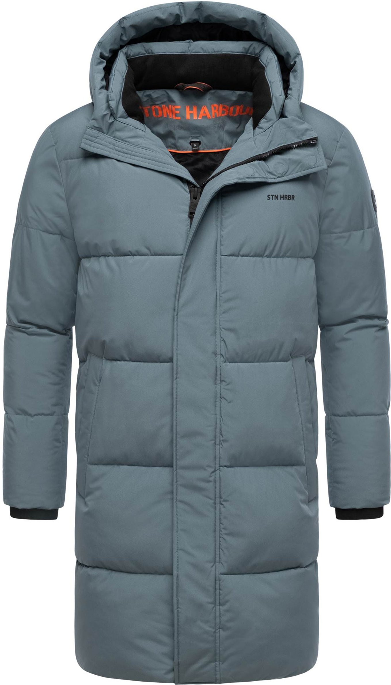 Stone Harbour Herren Steppmantel Hadrieen mit Fleecefutter & Kapuze