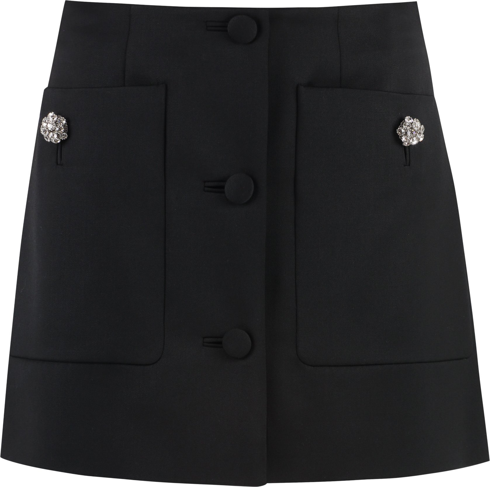 Schwarzer Woll-Minirock