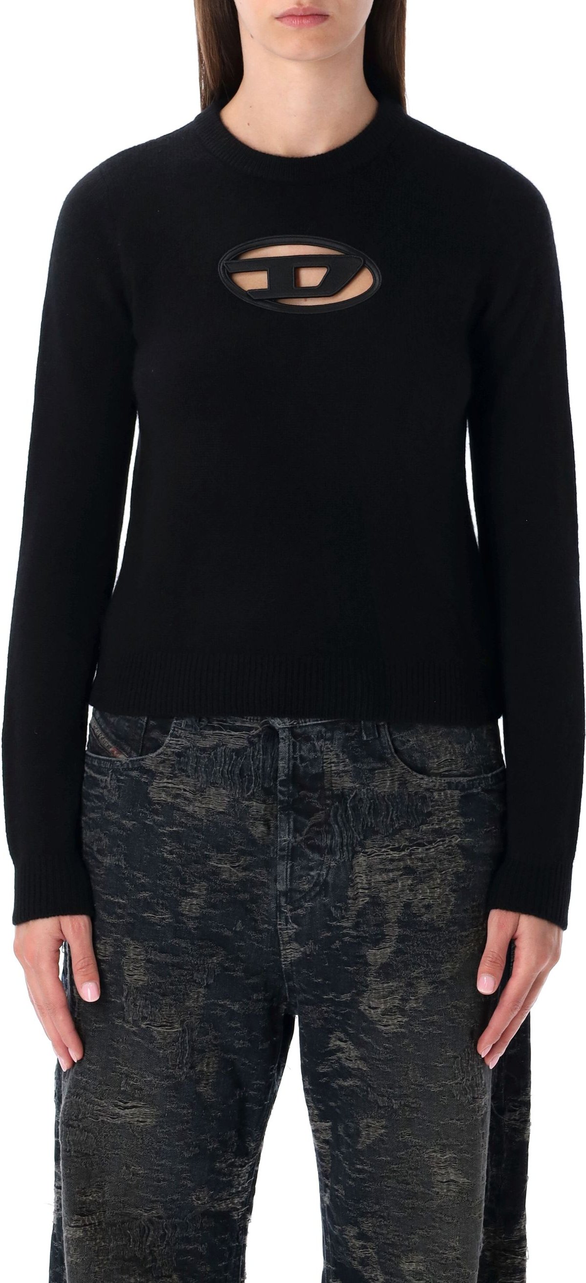 Diesel M-areesa Slim Cut-Out-Logo-Pullover