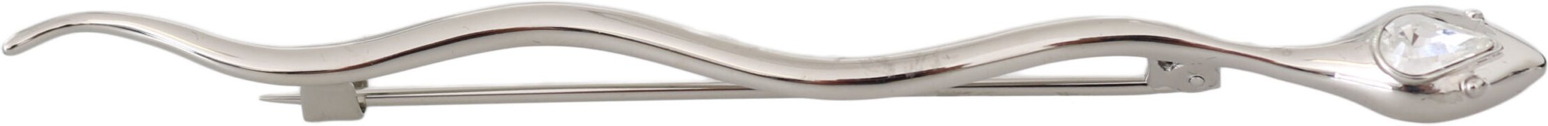 Silberne Messing Kristall Spilla Schlange Herren Anstecknadel