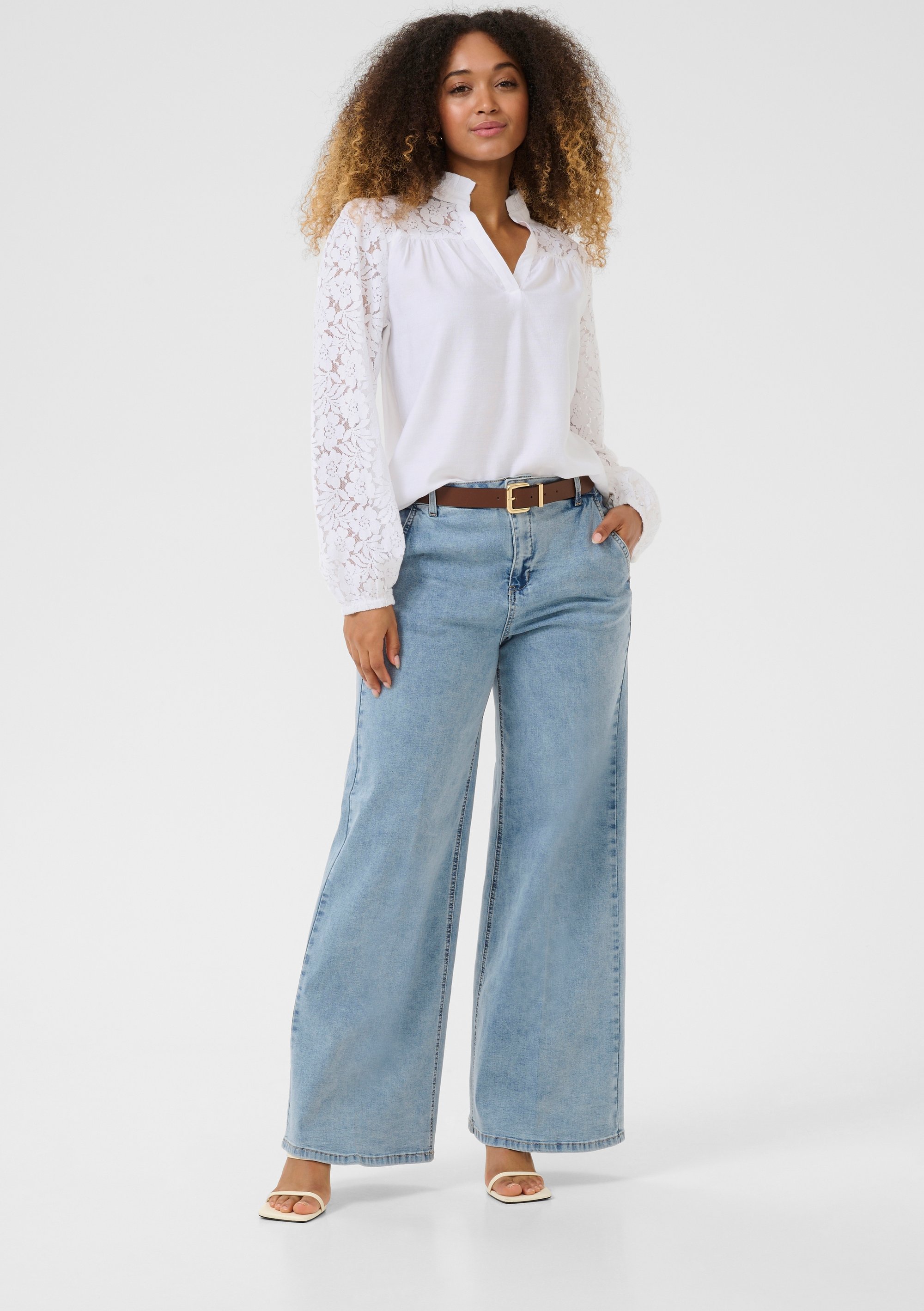 Langarm-Bluse CRLiselin Regular fit white