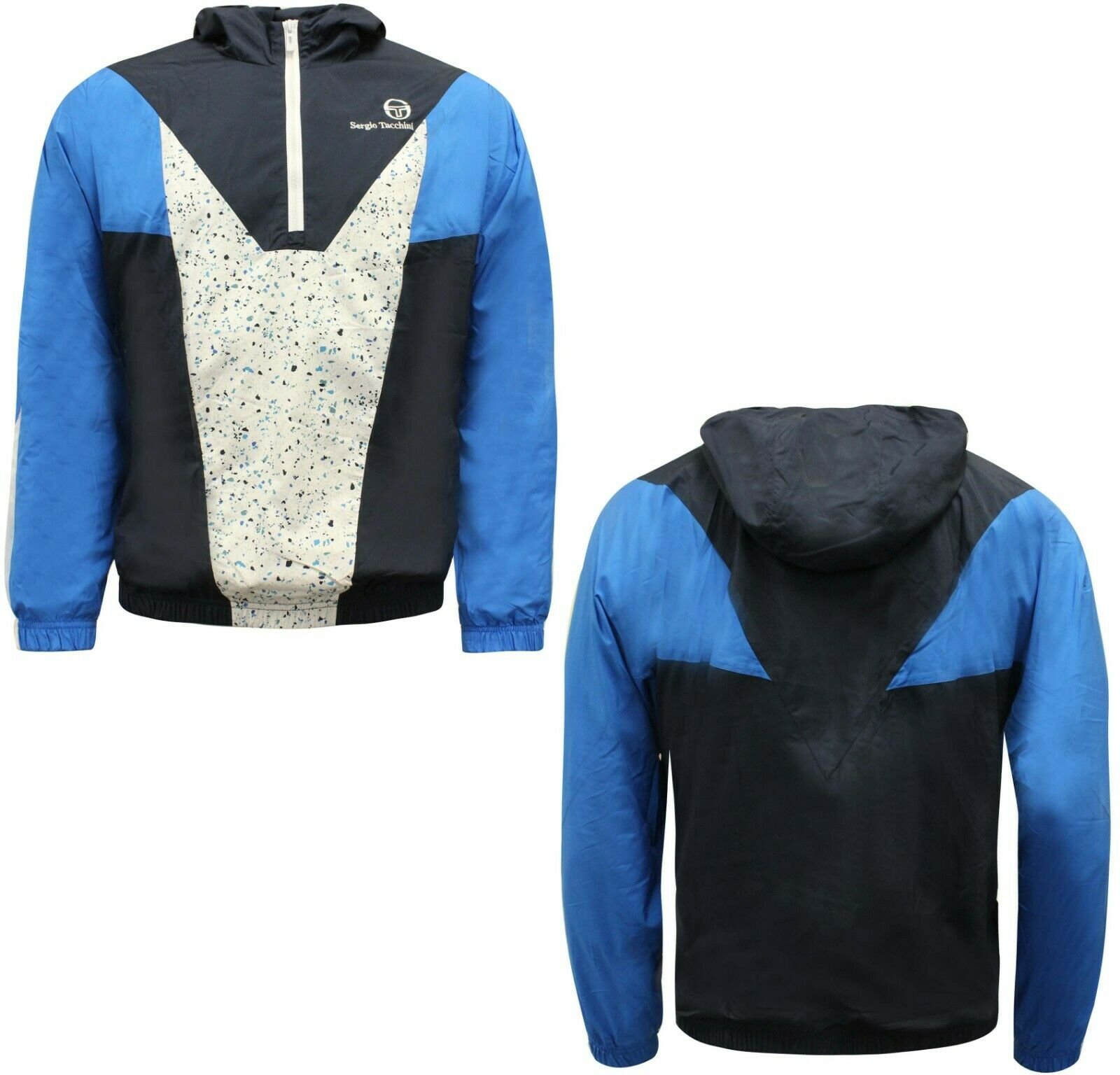 Sergio Tacchini Coltan Reißverschluss UP Mens Track Top Kapuzenjacke Navy 38031 216 EE111