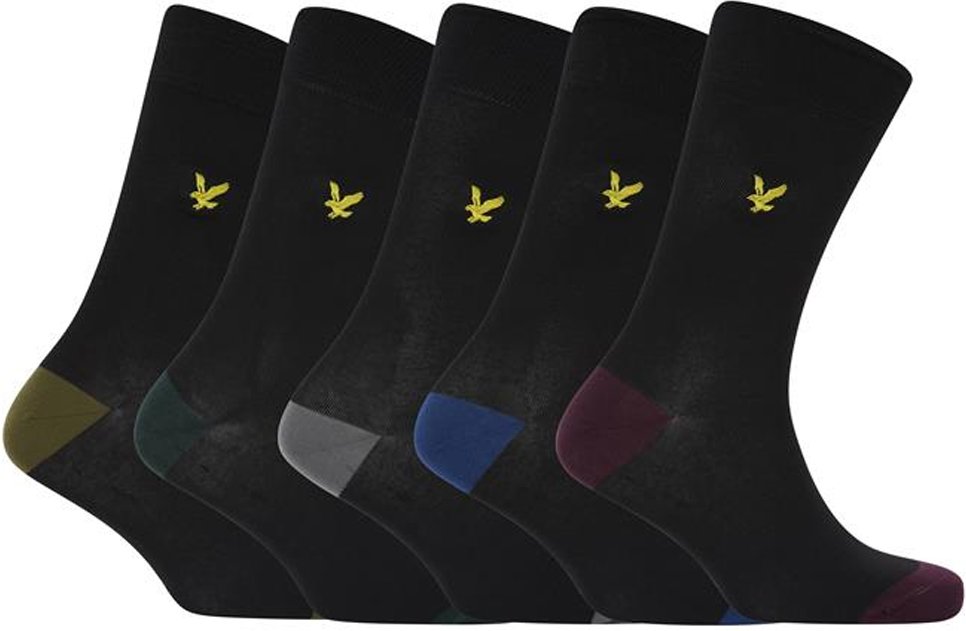 Thumbnail - Lyle & Scott - Socken für Herren (5er-Pack) (Schwarz)