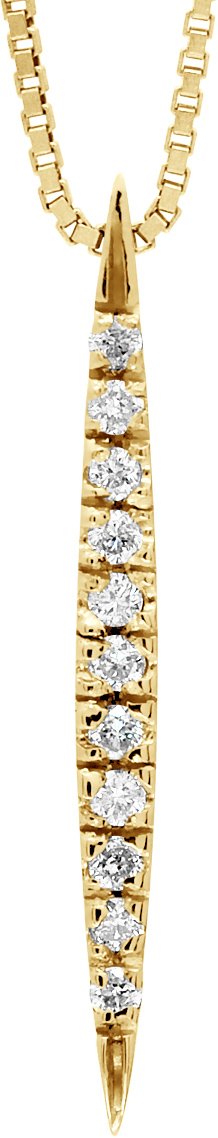 DIADEMA - Halskette mit Diamanten - Tropfen - Gelbgold