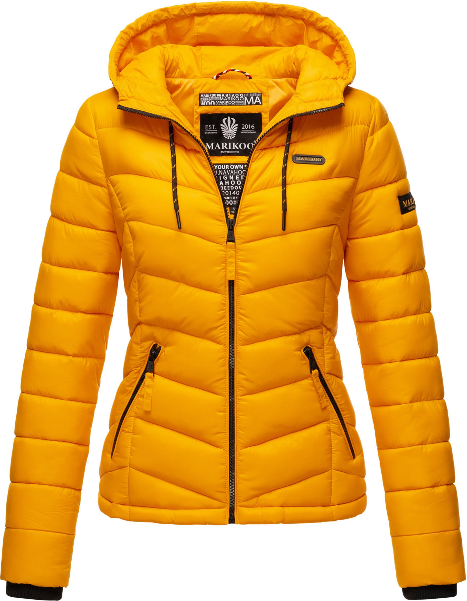 Marikoo Damen Steppjacke Kuala mit Kapuze & leichtem Futter