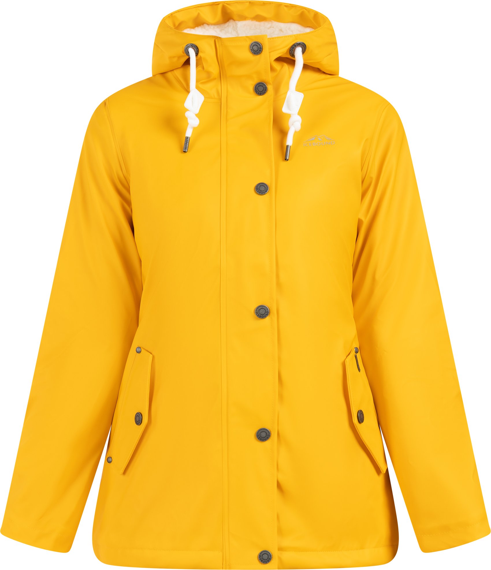ICEBOUND Regenjacke mit Teddyfutter Damen Sonnengelb