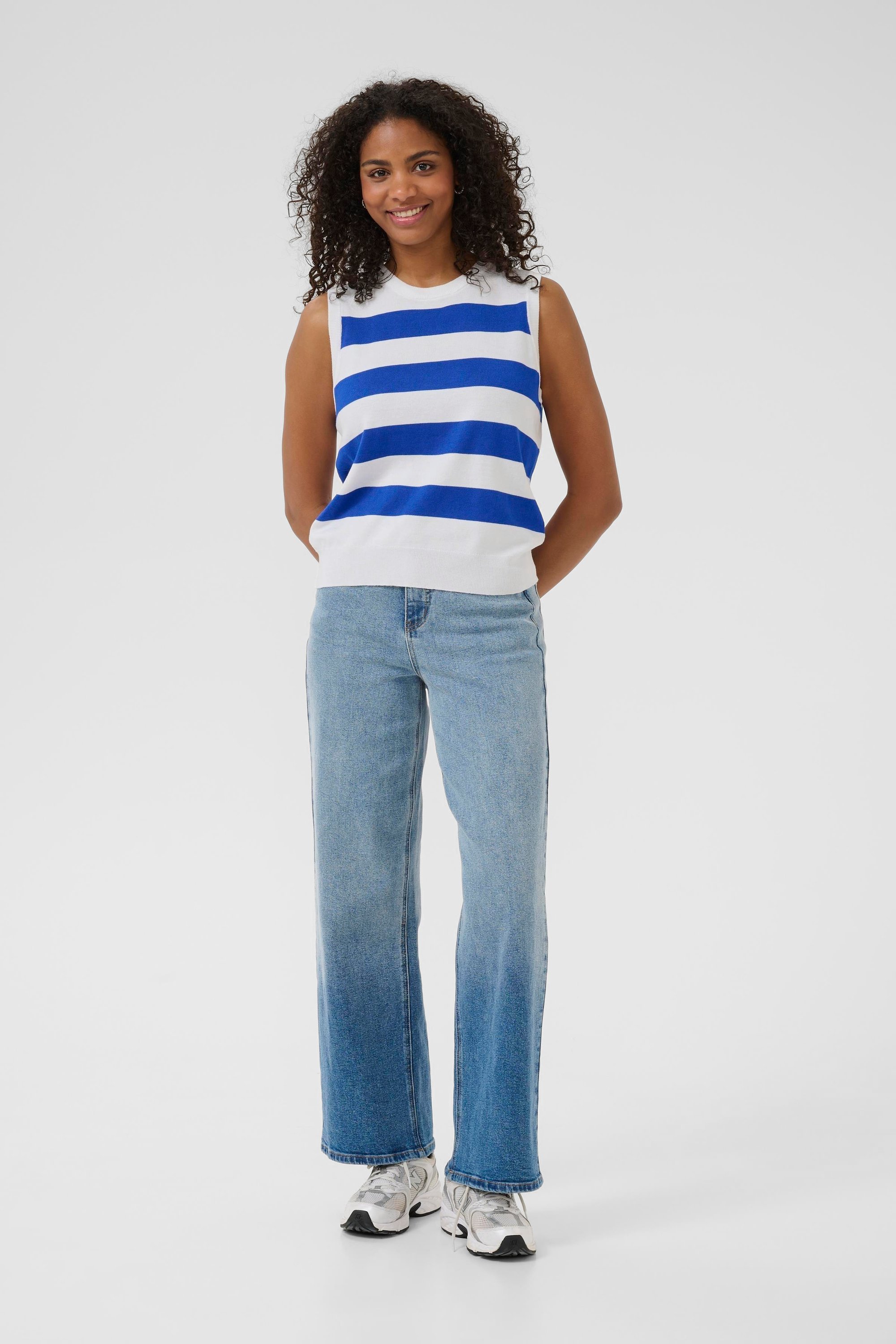 Strickpullover KAlizza Regular fit white blue