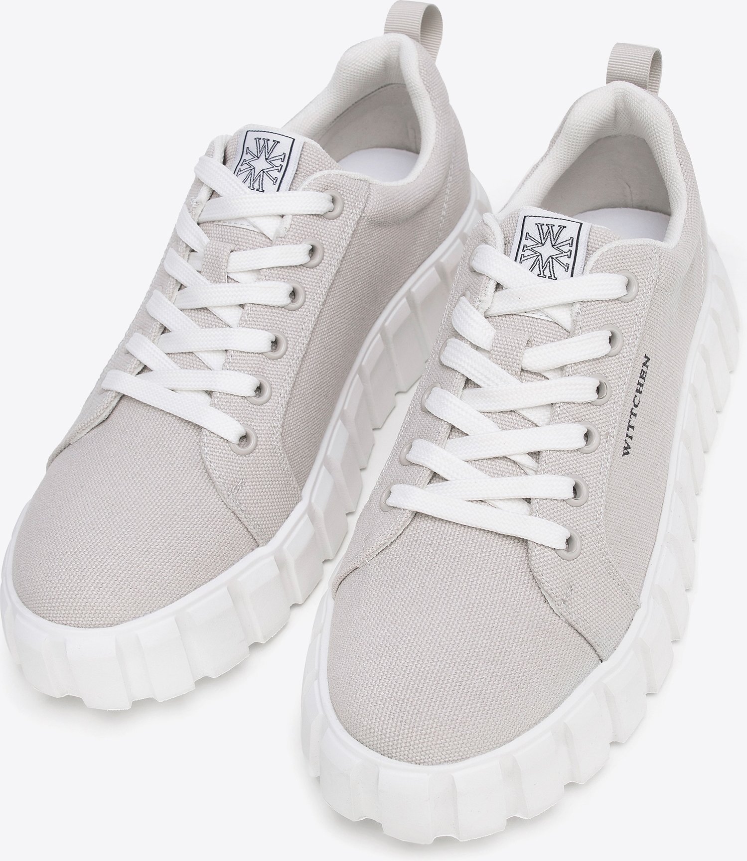 Wittchen Damen Plateau-Sneaker, graues Textilmaterial