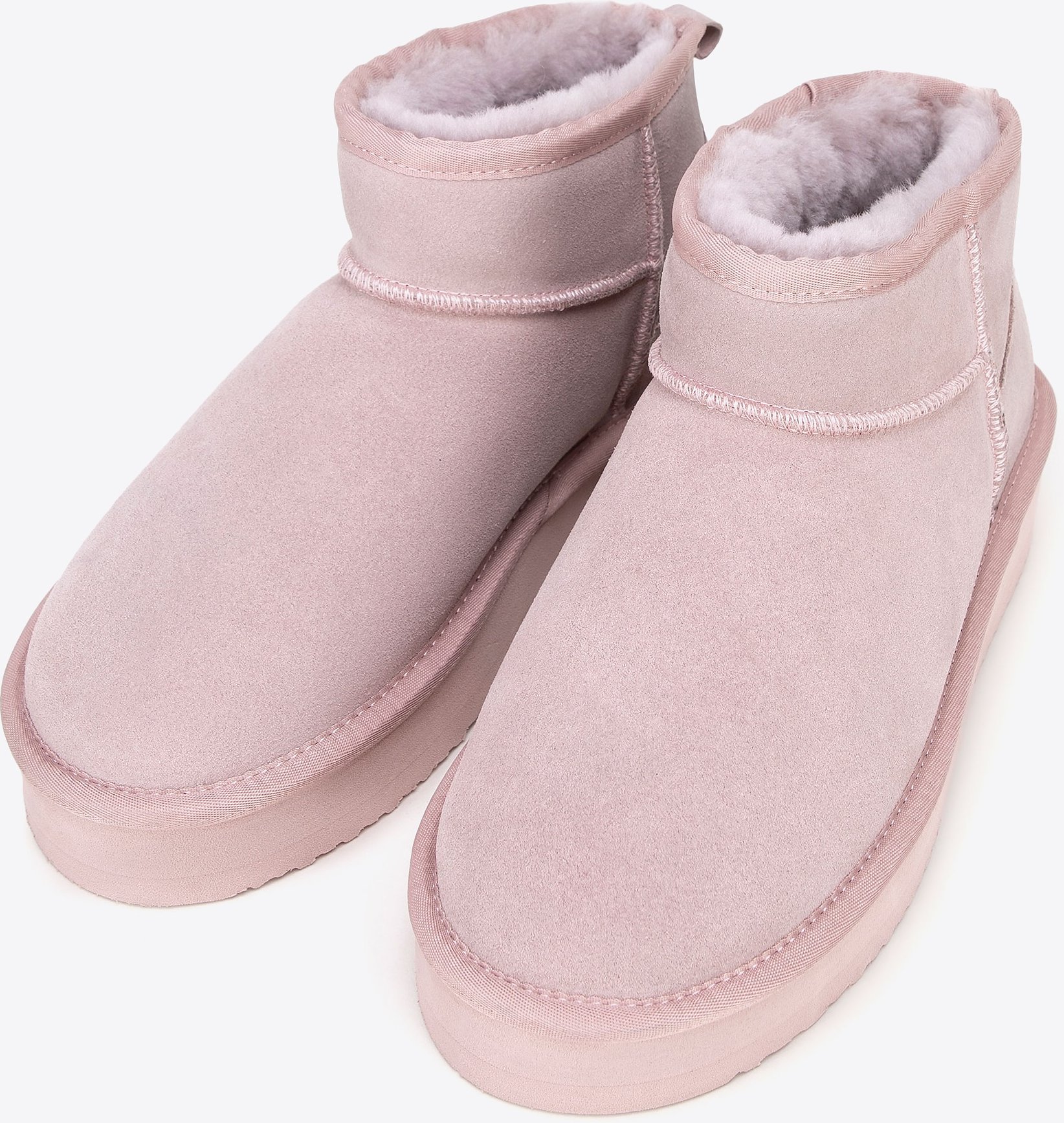 Wittchen Damen-Stiefeletten aus Wildleder, kurz, gefüttert, rosa