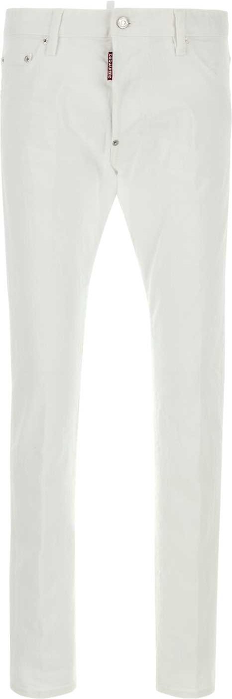 Weiße Stretch-Denim Cool Guy Jeans