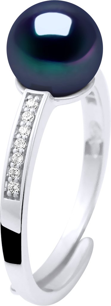 Ringschmuck - Echte Süßwasser-Zuchtperle, rund 7-8 mm