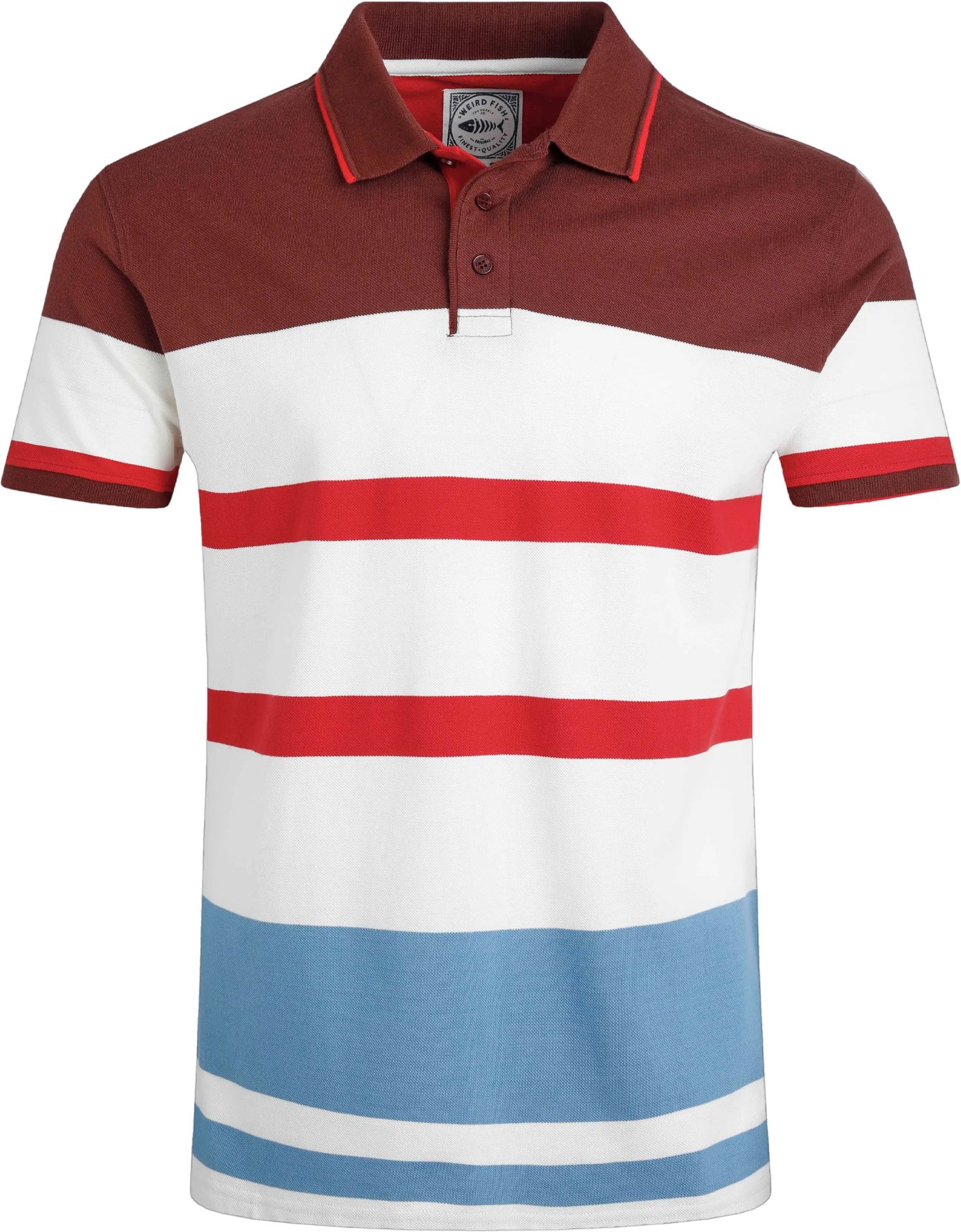 Weird Fish - "Sunbury" Poloshirt für Herren (Pinot Rot)
