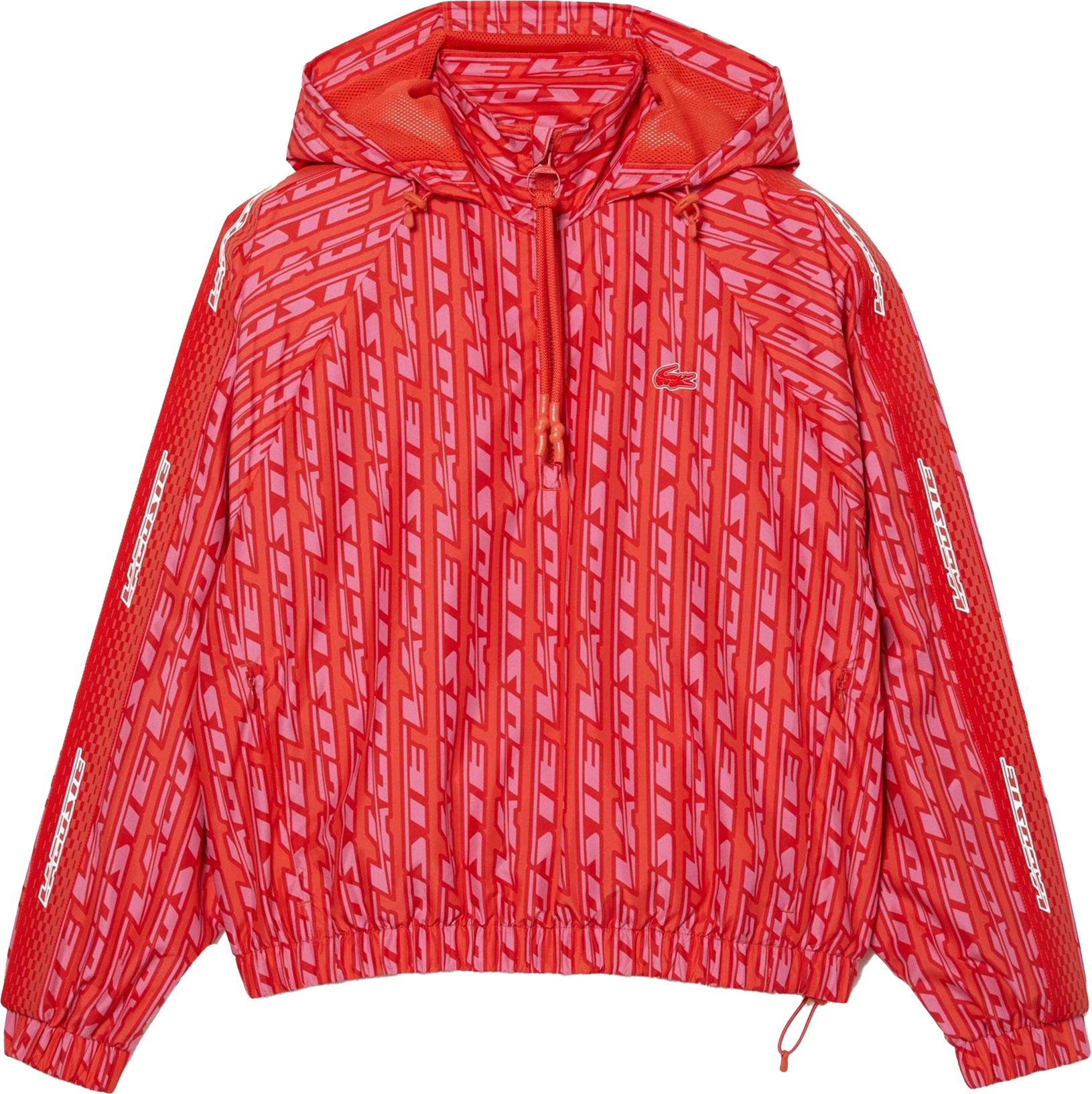 Lacoste - Trainingsjacke für Damen, mit Kapuze, Übergroß (Orange)