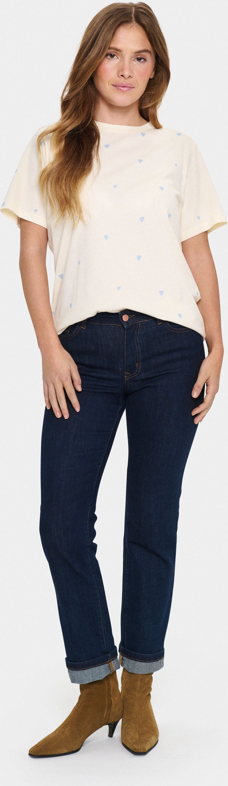 T-Shirt in lockerer Passform white