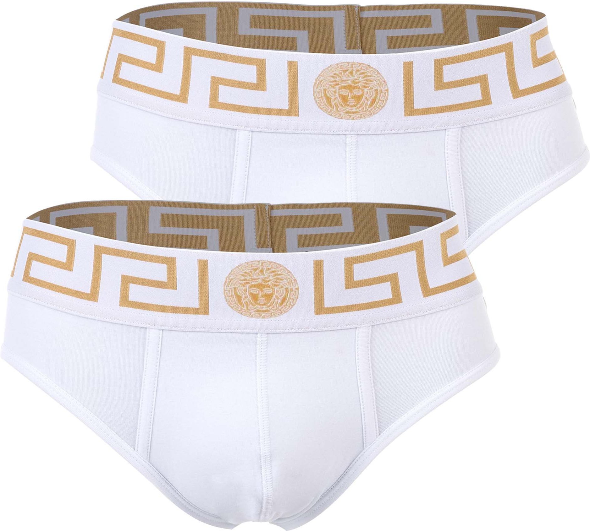 Versace Bi-Pack Jersey Topeka Bi-Stretch Cotton Organic New Logo Brief
