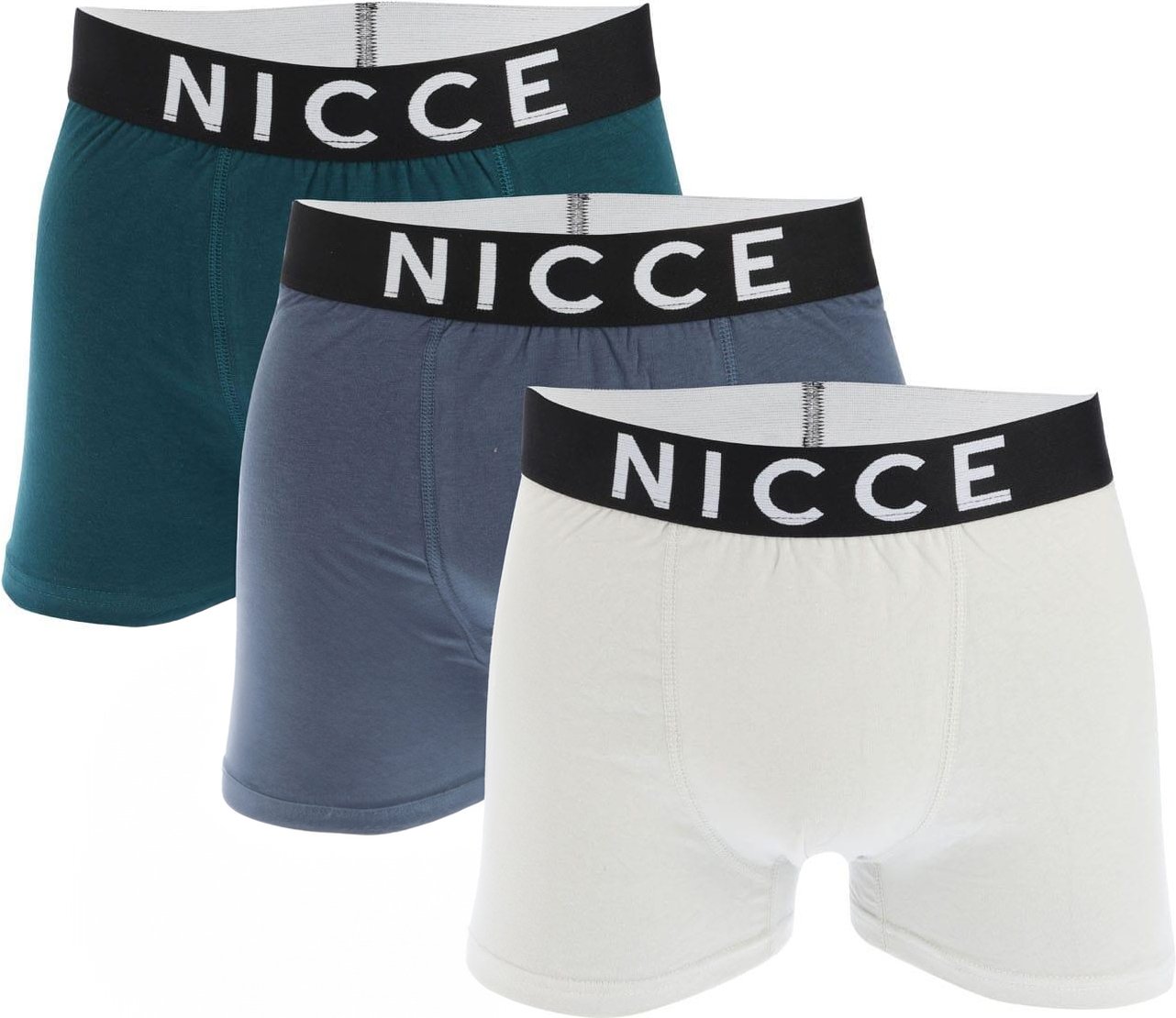 Nicce - "Weaste" Boxershorts für Herren (3er-Pack) (Blau/Weiß/Grün)