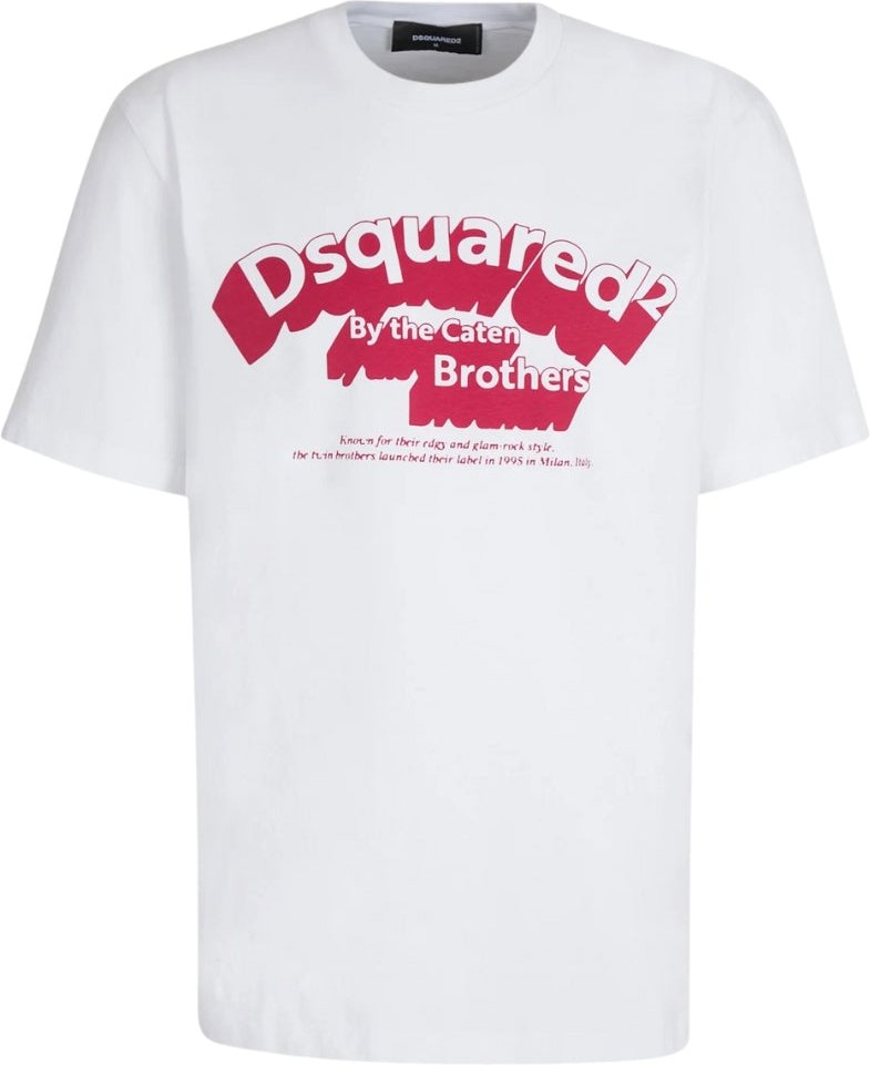 Dsquared2 T-shirt Mit Beflocktem Logo, Weiß