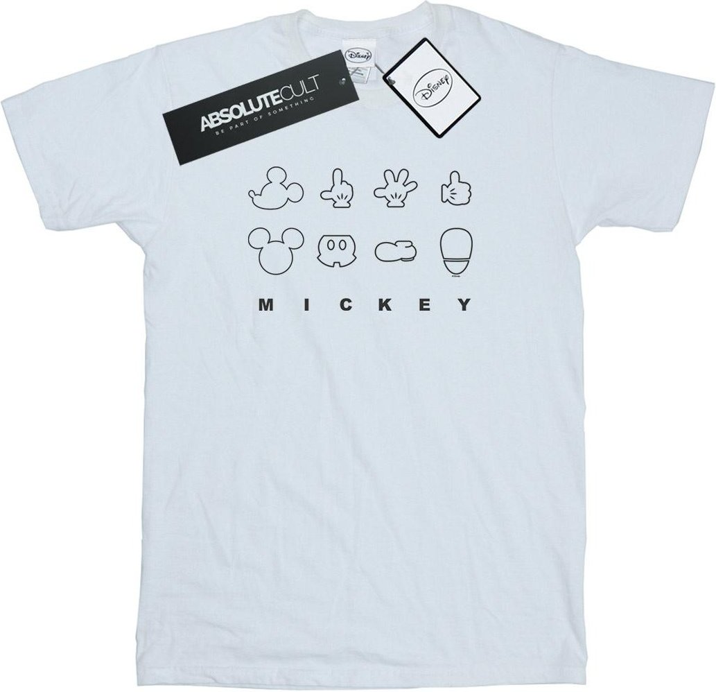 Disney - "Mickey Mouse Deconstructed" T-Shirt für Herren (Weiß)