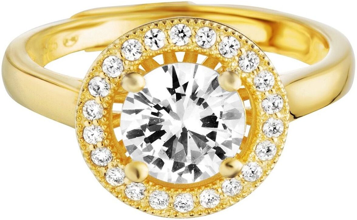 Julie Julsen Ring 925 Silber vergoldet Zirkonia weiß