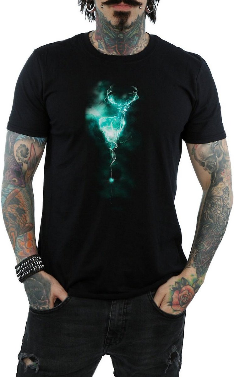 Harry Potter - "Patronus" T-Shirt für Herren (Schwarz)