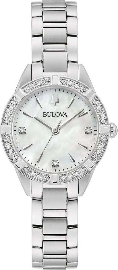 Bulova Sutton Petite Silber Damen Armbanduhr 96R253
