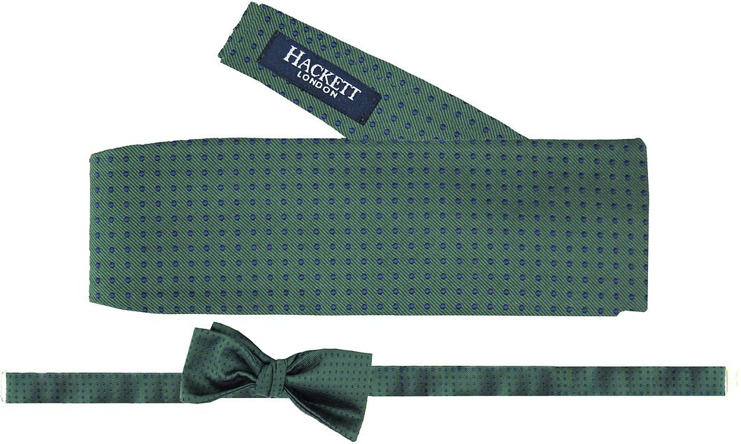 Hackett London gedruckte Seidenmenschen dunkelgrüne Fliegen