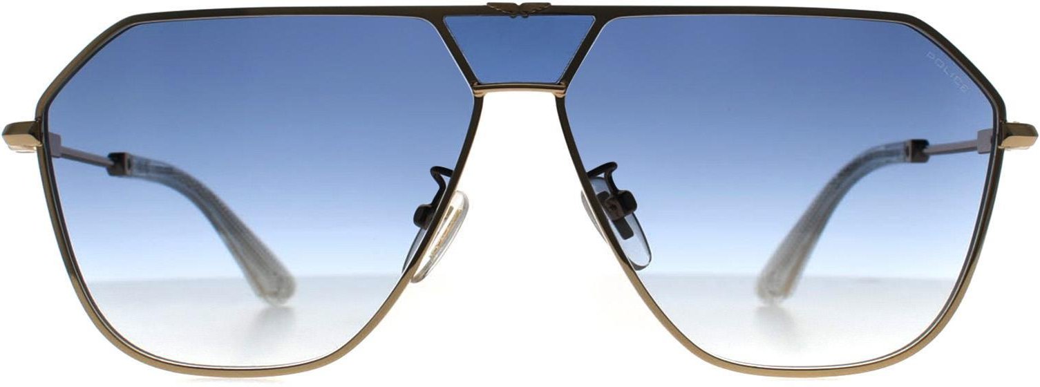 Polizei Aviator Herren glänzend rosa Gold blau Gradient SPLL89 Horizont 8