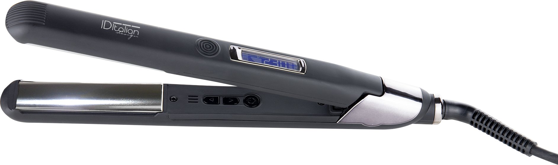 Glätteisen Platinum Keratiner Id - schwarz und Platte in spiegelndem Silberfarben - 38W