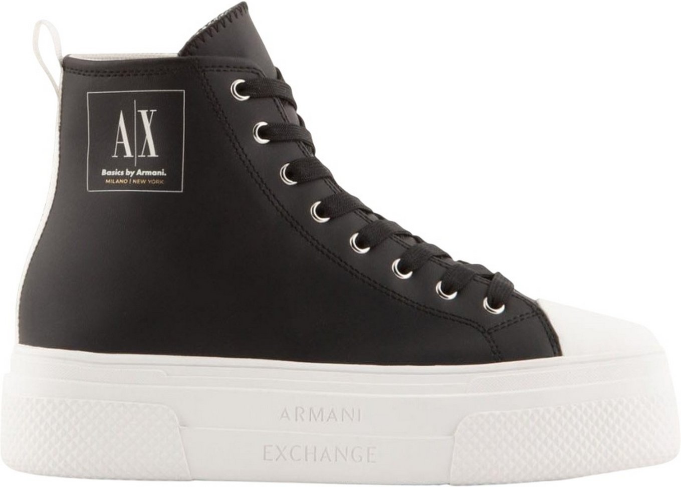 Thumbnail - Armani Exchange - Sneaker für Damen, Plattform-Absatz (Schwarz)