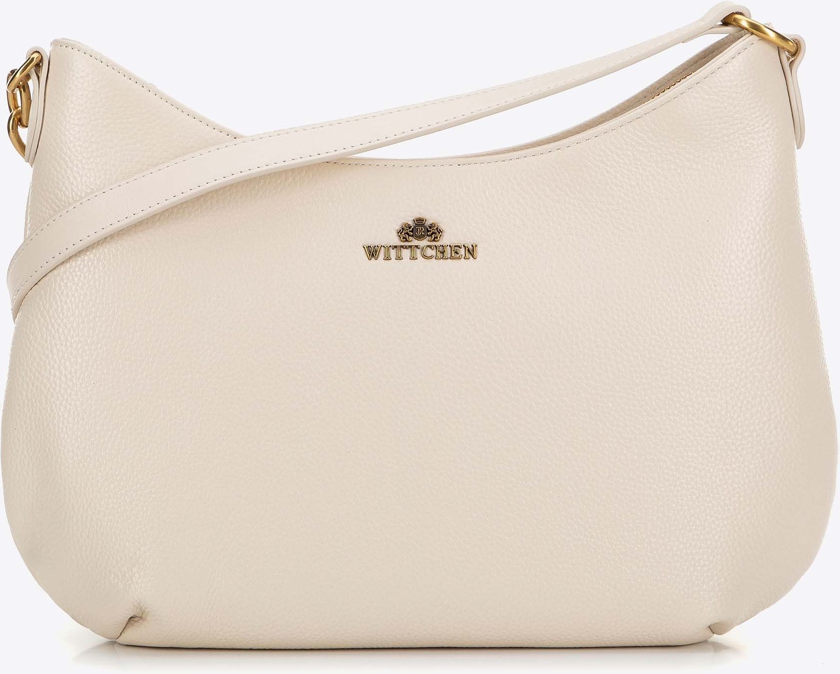 Wittchen Damen-Schultertasche aus Leder mit Kette, Creme, Naturleder
