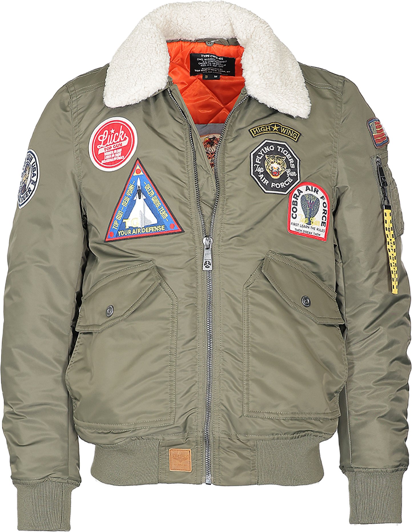 Top Gun Bomberjacke TG23003 mit Kunstfellkragen