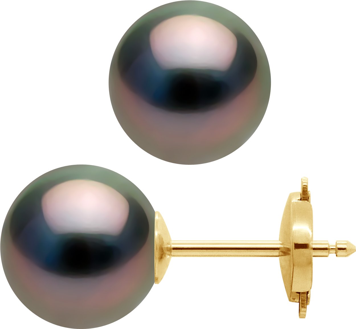 DIADEMA - Ohrringe - Gelbgold und echte Tahiti-Perlen