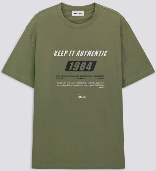 Kurzärmeliges Herren-T-Shirt mit Aufdruck DHARYS "AUTHENTIC"