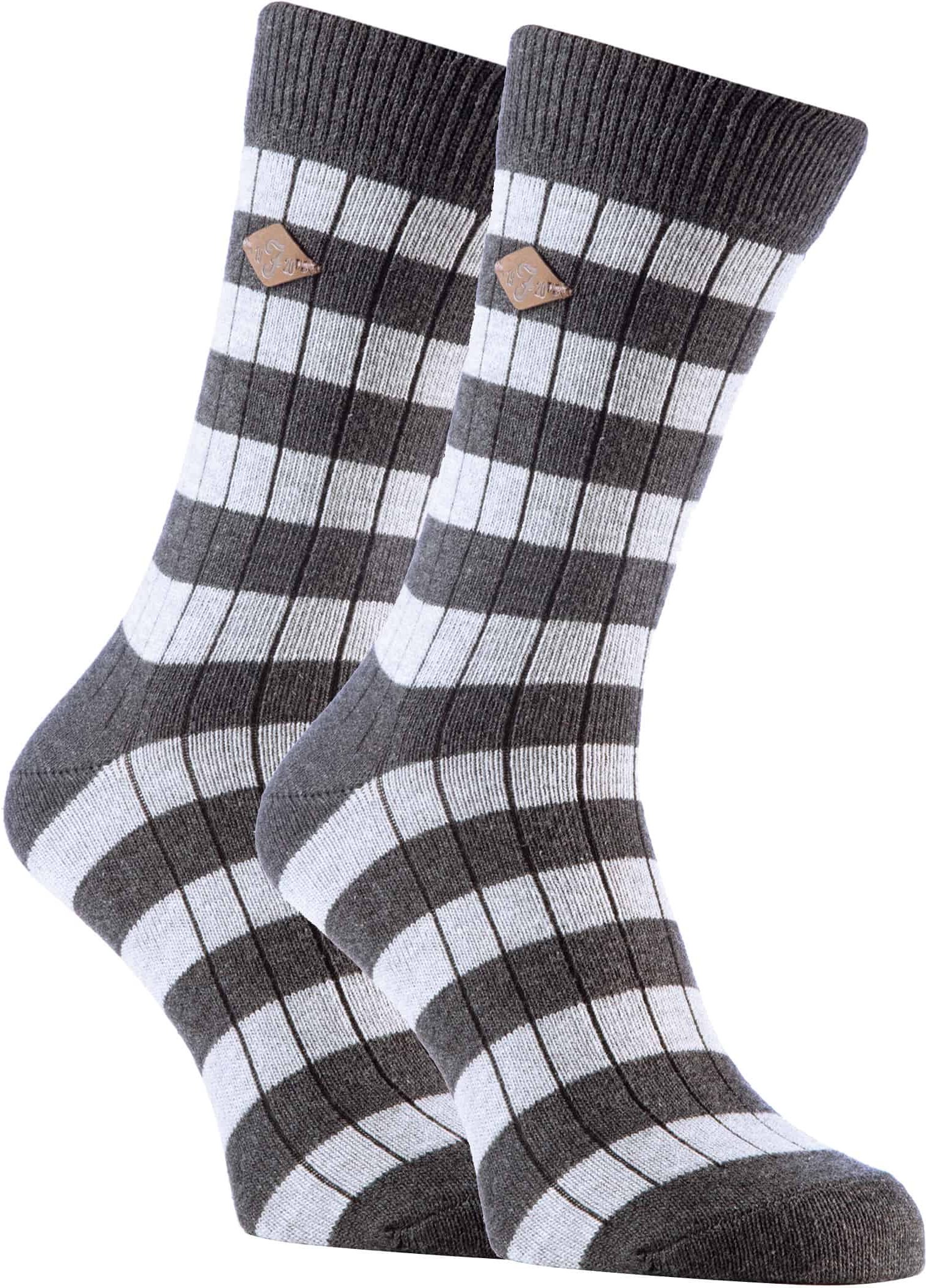 2 Paar Herren Baumwolle gemustert gestreift gerippt Boot Socken Größe