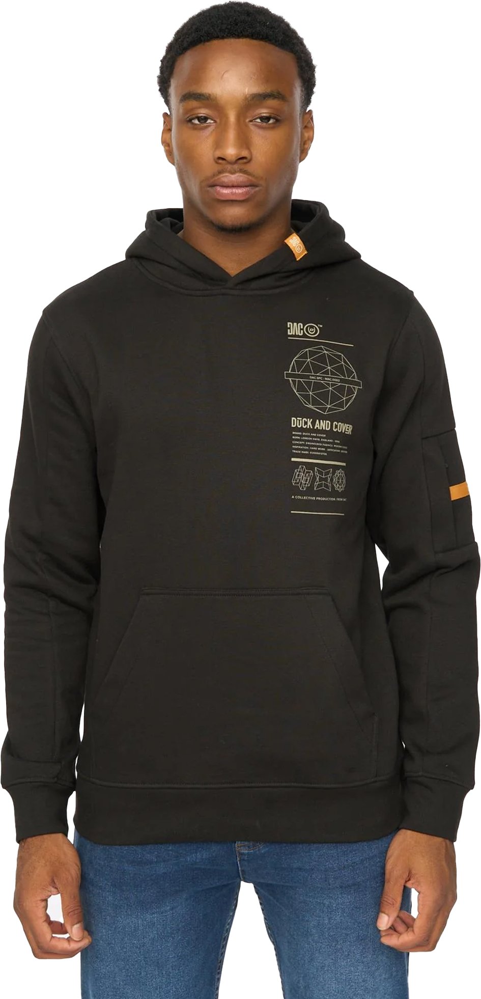 Duck and Cover - "Ashland" Kapuzenpullover für Herren (Schwarz)