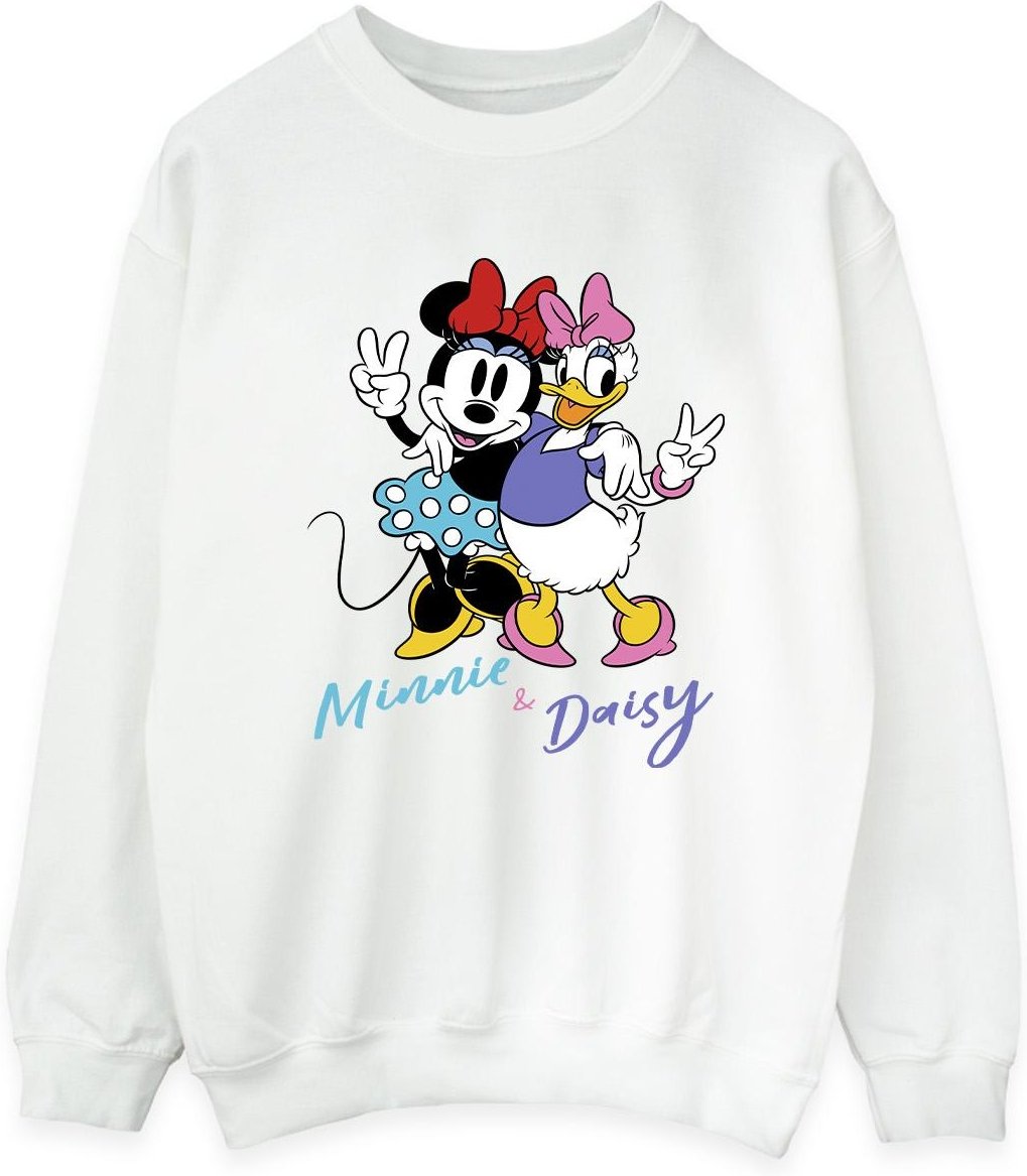 Disney Damen/Damen Minnie Mouse und Daisy Sweatshirt (Weiß)